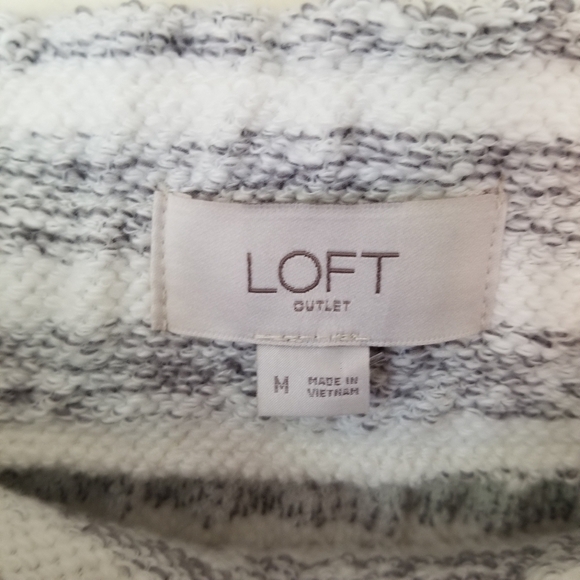 Loft Terry Cloth Cotton Blend Tied Waist Mini-ish Skirt Size Medium - Picture 3 of 8